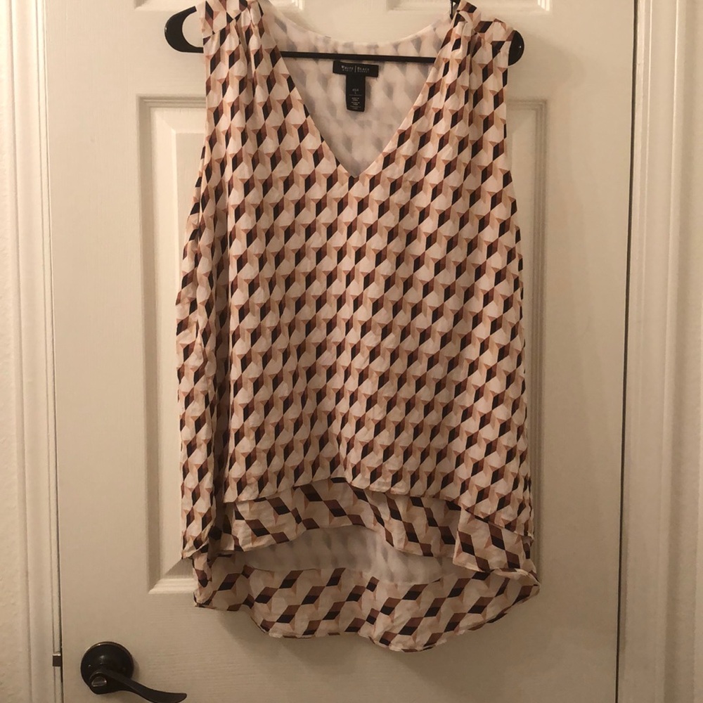 Sleeveless silk top
